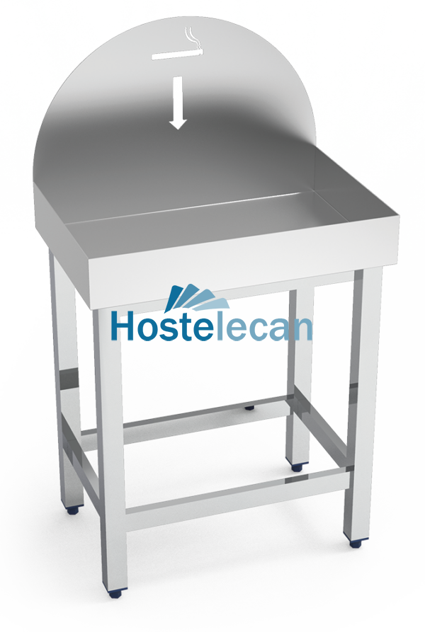 Cenicero inoxidable gran capacidad 600x400x750 mm.