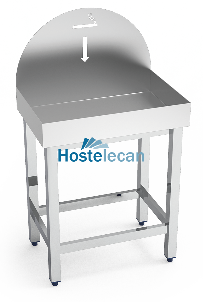 Cenicero inoxidable gran capacidad 600x400x750 mm.