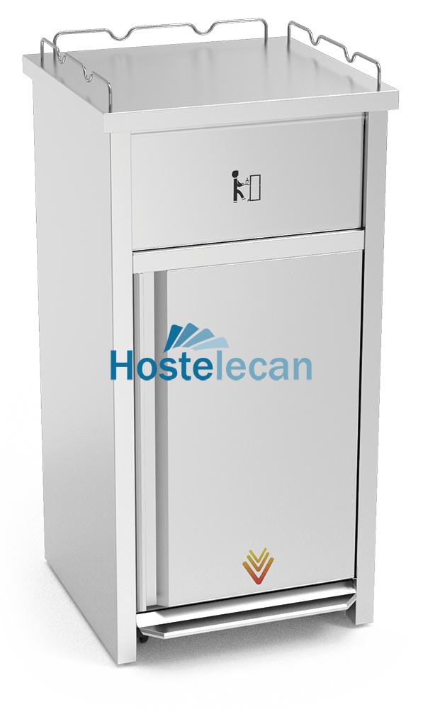 Contenedor para vaciado de bandejas de comida rápida