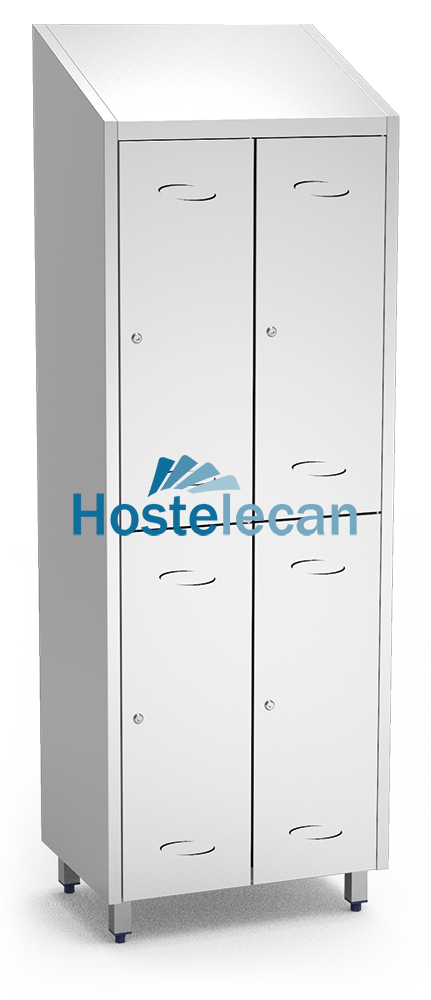 Taquilla mediana de 4 puertas de 680x480x2010 mm.