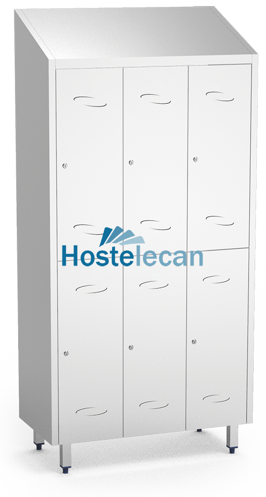 Taquilla grande de 6 puertas de 985x480x2010 mm.