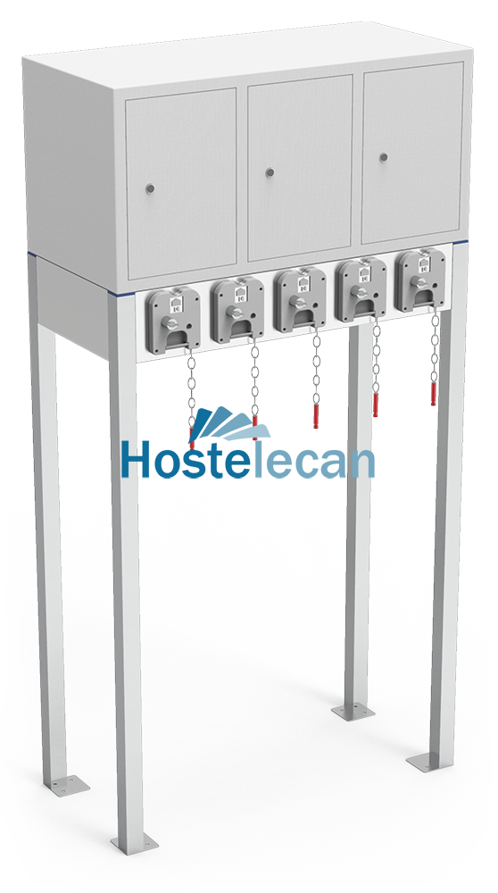 Consigna para 4 carros con taquilla de 3 puertas