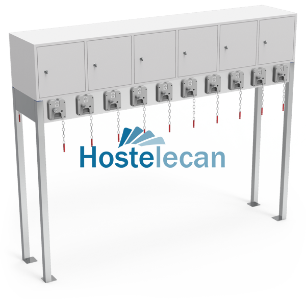 Consigna para 10 carros con taquilla de 8 puertas