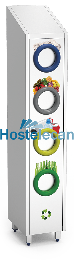 Contenedor de reciclaje vertical 370x480x2010 mm.