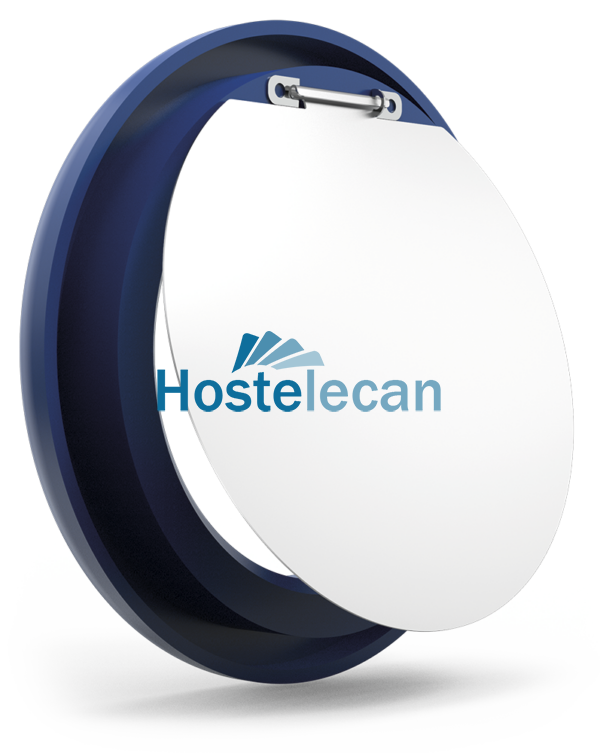 Conjunto de aro y trampilla color azul para contenedor