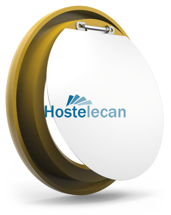 Conjunto de aro y trampilla color amarillo para contenedor