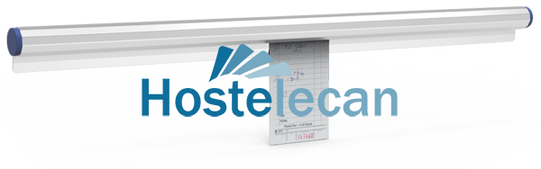 Portanotas mural inoxidable de 508x21x34 mm.