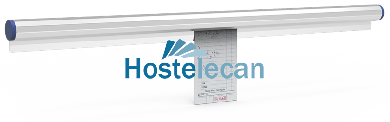 Portanotas mural inoxidable de 508x21x34 mm.