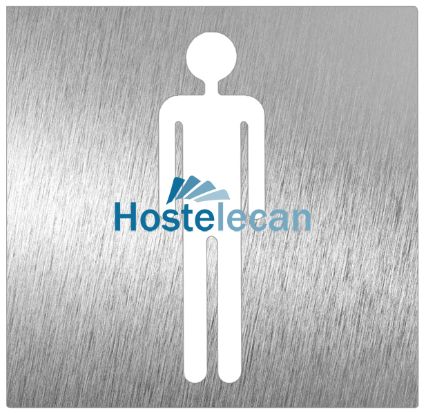 P082602.png Pictograma inoxidable "Aseo Hombre" 120x120x1.5 mm.