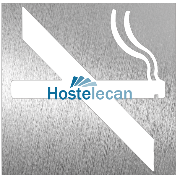 P082606.png Pictograma inoxidable "Prohibido Fumar" 120x120x1.5 mm.