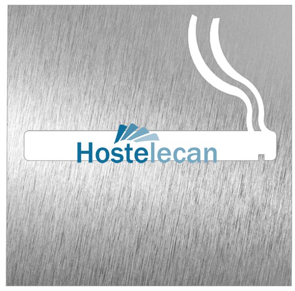 Pictograma inoxidable "Permitido Fumar" 120x120x1.5 mm.