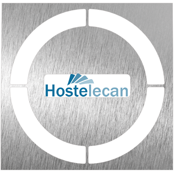 Pictograma inoxidable "Prohibido" 120x120x1.5 mm.