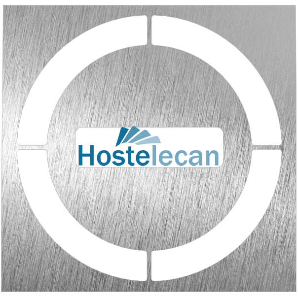 Pictograma inoxidable "Prohibido" 120x120x1.5 mm.