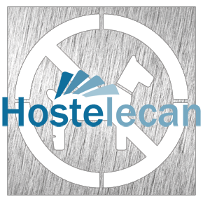 Pictograma inoxidable "Prohibido animales" 120x120x1.5 mm