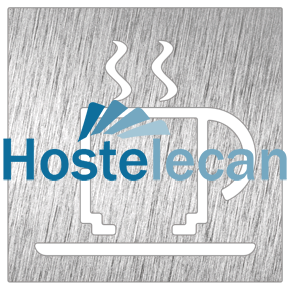 Pictograma inoxidable "Cafetería" 120x120x1.5 mm.