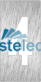 Pictograma inoxidable "Número 4" 60x120x1.5 mm.