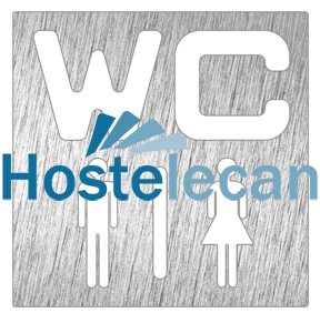 Pictograma inoxidable "WC" 120x120x1.5 mm.