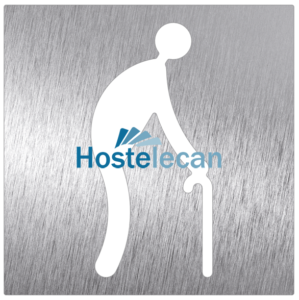 Pictograma inoxidable - Tercera edad 120x120 mm