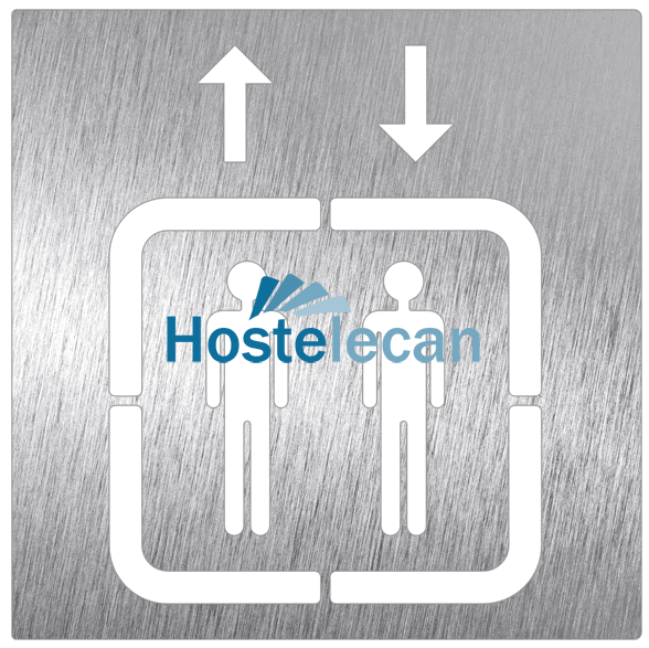 Pictograma inoxidable - Ascensor 120x120 mm