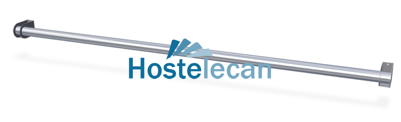 Barra de apoyo mural horizontal pasamanos 2000x92,5x64,5 mm.