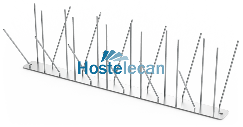 Pincho antipalomas en acero inoxidable 490x191x150 mm