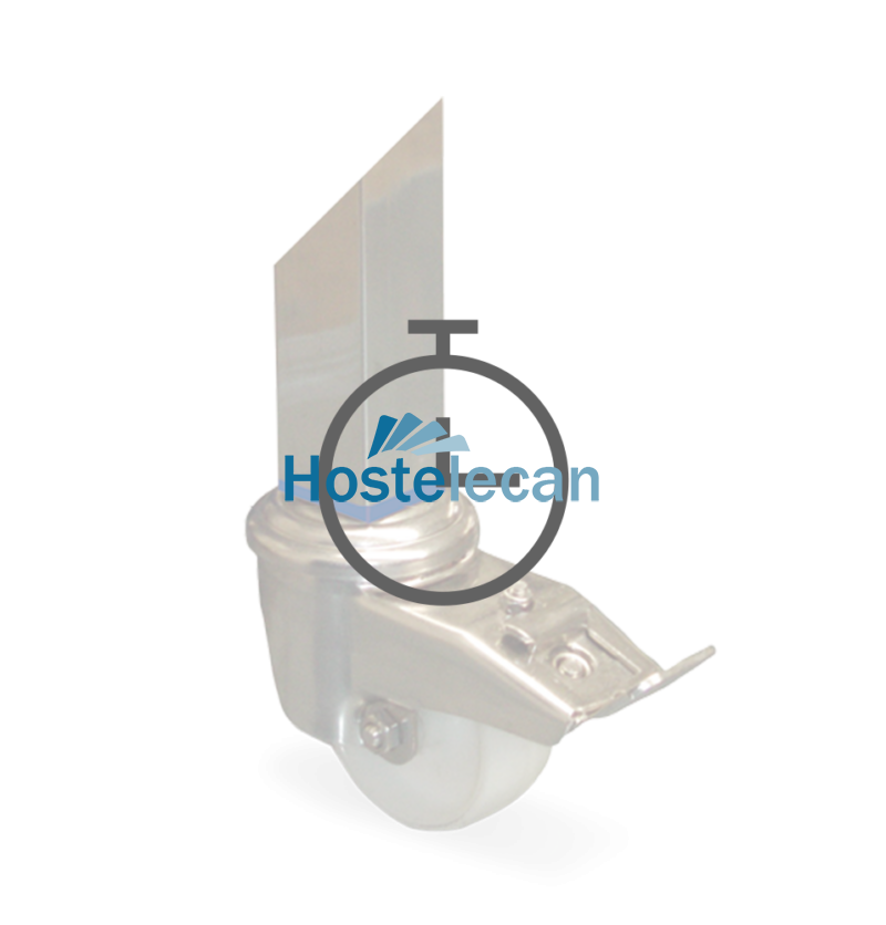 Acoplar rueda a pata de 40x40 mm.