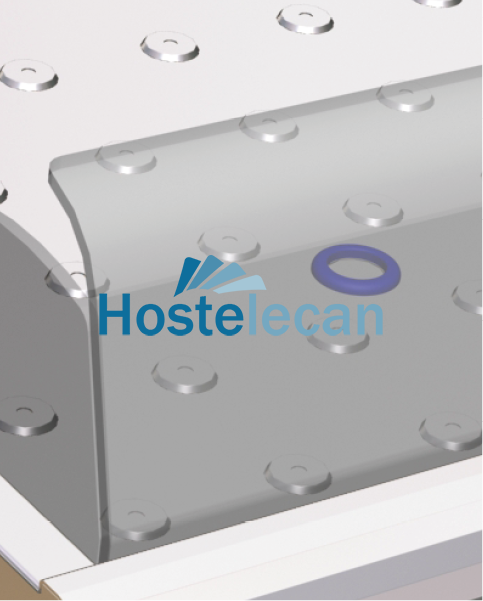 Frontal de plástico mostrador de pescadería 963 mm.