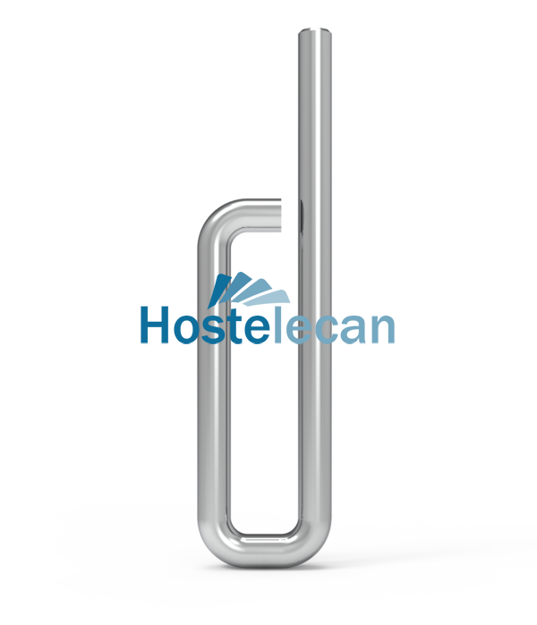 Gancho inox jamonero para pletina 80x10x5 mm