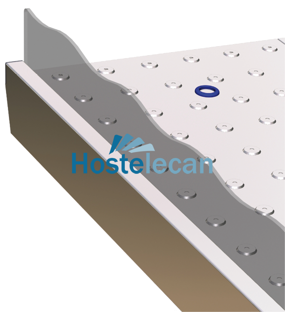 Corte de lateral de plástico para mostradores de pescadería