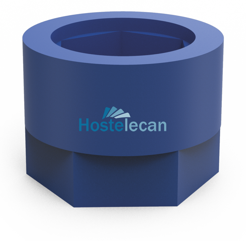 P409952.png Funda silentblock azul para taco regulable de 40x40 mm.