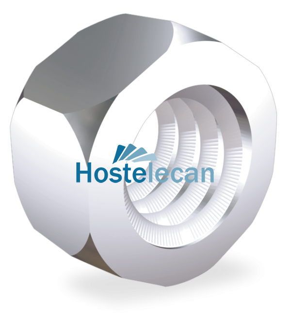 Tuerca hexagonal rosca métrica M4 mm.