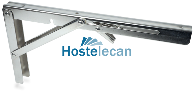 Cartela abatible inoxidable 300x23x165 mm.