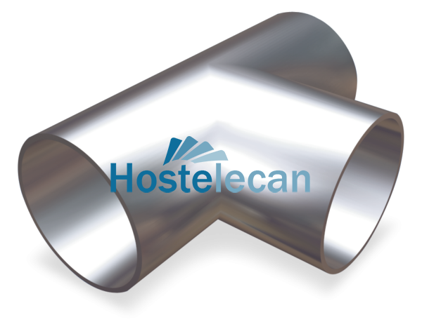 Tubo en forma de T de ø=43(ext)x100x70 mm.