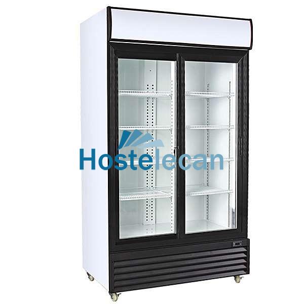 Armario Expositor Refrigerado 1000 litros 2 Puertas Correderas de Vidrio de 1130 x730 x2030h mm PEKIN CSD1000S