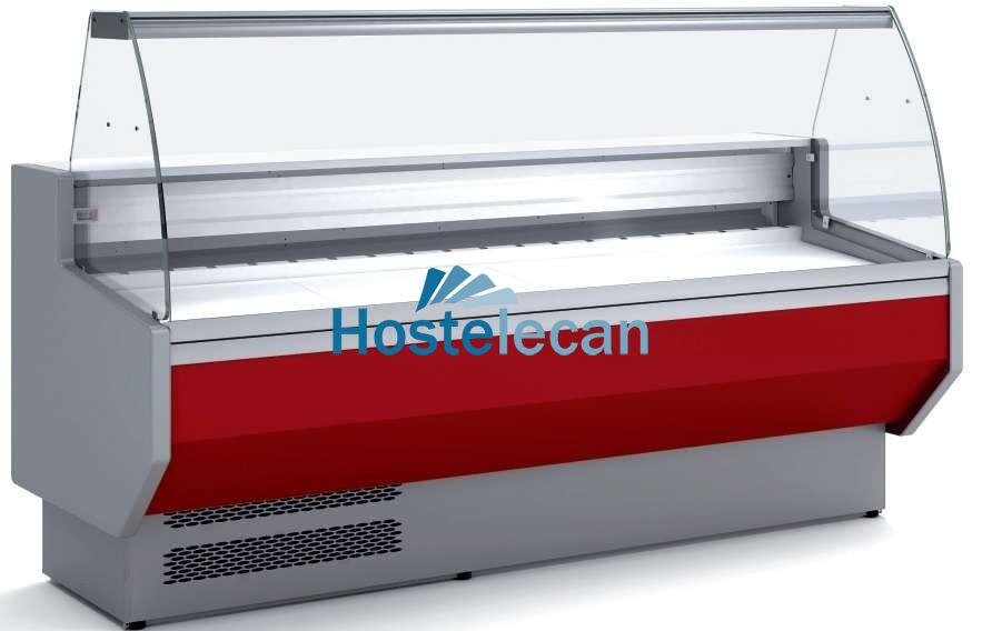 Vitrina Refrigerada Cristal Curvo Fondo 900 dim.2995x940x1235h mm Línea Córdoba VED-9-30-C