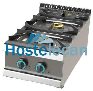 Cocina a gas sobremesa de 2 fuegos 6+4,5 Kw SerIe 700 JUNEX con medidas 400x730x240h mm FO7N200B