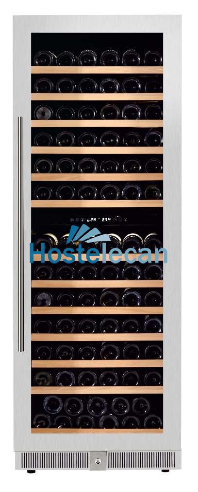 Armario Cava de Vino 2 temperaturas 140 botellas 595X700X1605h mm PEKIN W-140