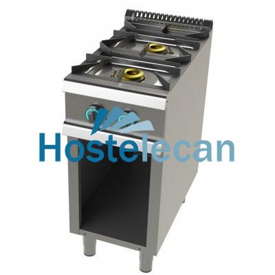 Cocina a gas con mueble de 2 fuegos 6+4,5 Kw SerIe 700 JUNEX con medidas 400x730x900h mm FO7N200