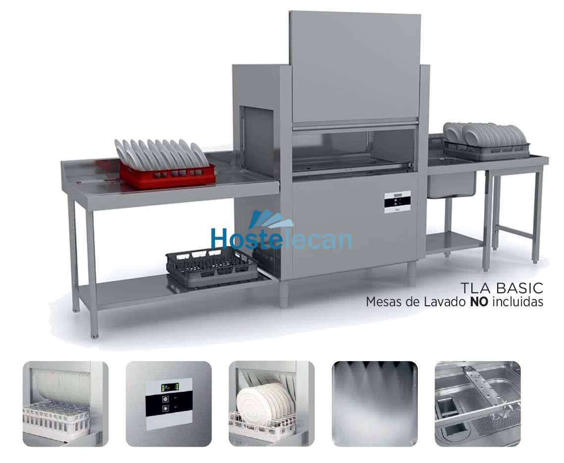 Túnel de lavado cesta 50x50 cm LAVADO + ACLARADO 60/120 cestas/hora VERONA TLA BASIC (31-10.1)