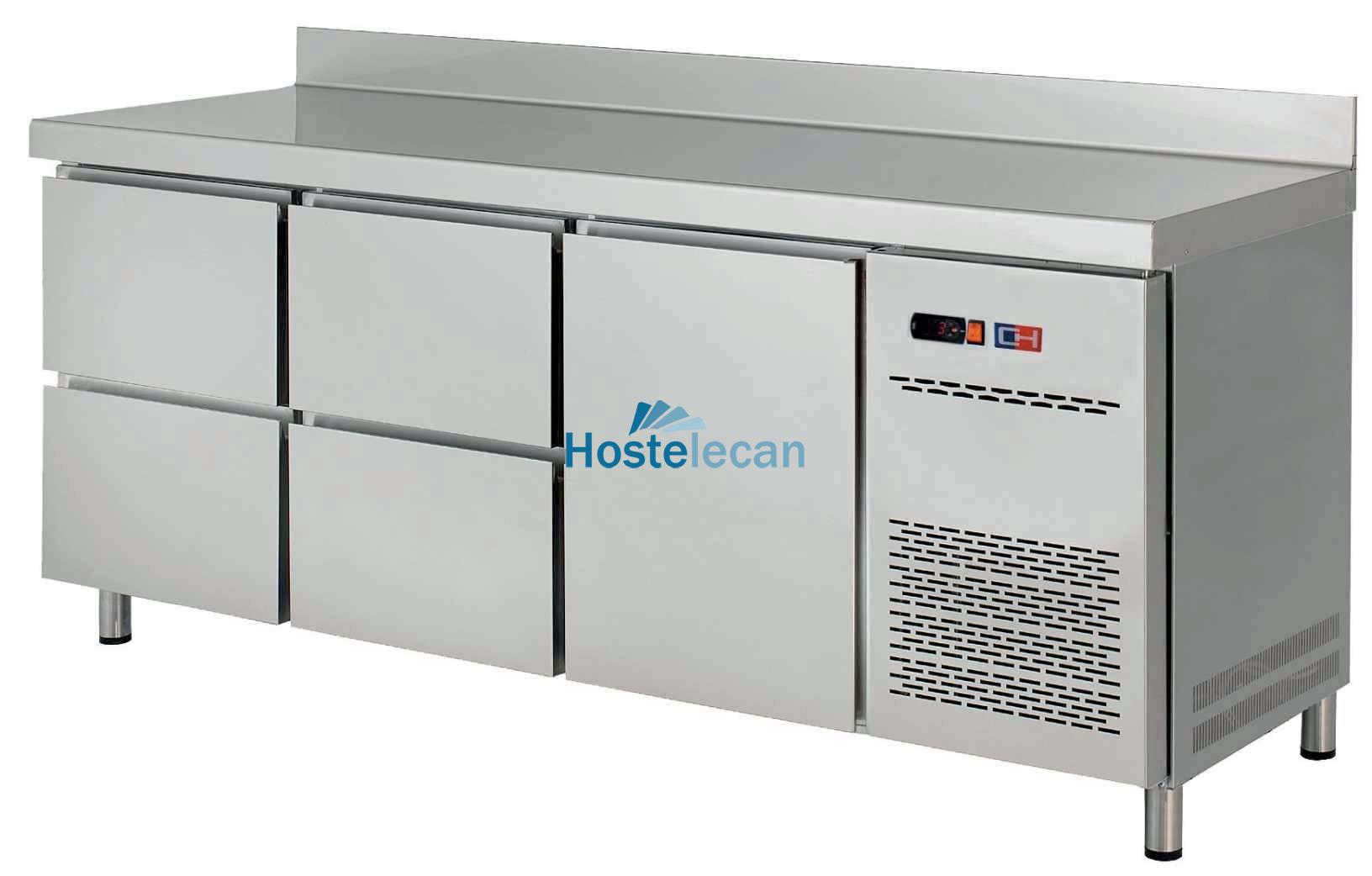 Mesa Snack Refrigerada 4 cajones Fondo 600 de 1492 x600 x850h mm CORDOBA MRCH-150-4